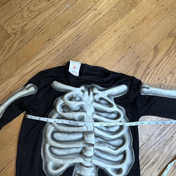 Rubie’s Glow in the Dark Skeleton Halloween Costume Jumpsuit with Gloves Size L - Picture 7 of 12